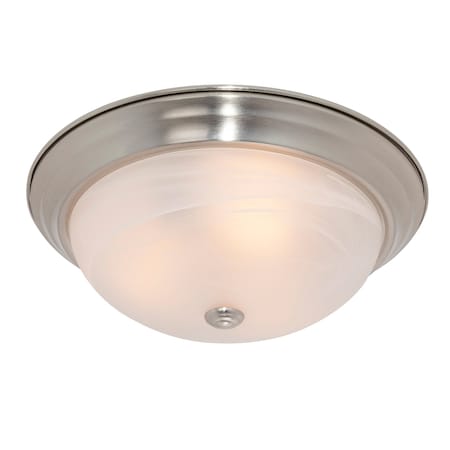 Designers Fountain 15in Large 3-Light Satin Platinum Ceiling Light Flush Mount 1257L-SP-AL